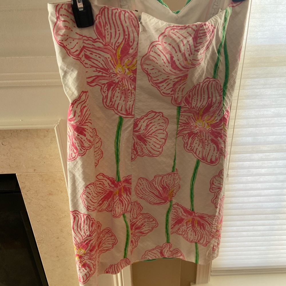 Lilly Pulitzer Pink & Green strapless dress - Picture 4 of 4